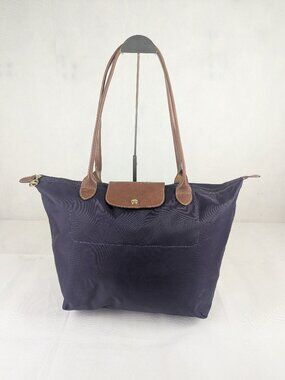 Share Longchamp Le Pliage Nylon Tote Bag Purple - Foldable Lightweight - Authent